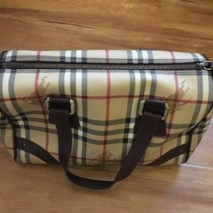 Burberry Classic Boston Leather Satchel